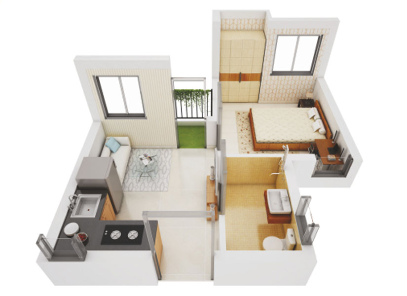 1 BHK Flats in Vadodara For Sale